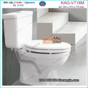 Bồn cầu 2 khối 2 Nhấn nano VIGLACERA KAG-VT18M