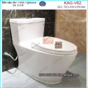 Bồn cầu liền khối nano nung Viglacera V62