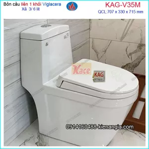 Bồn cầu 1 khối Viglacera nano nung V35M