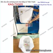 Bồn cầu xổm thùng nước treo GẠT bằng sứ Thiên Thanh KAG-TXG05