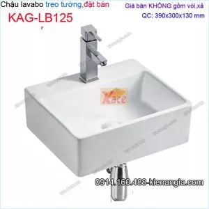 Chậu lavabo treo tường và ĐẶT BÀN 39x30cm KAG-LB125