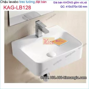 Chậu lavabo treo tường và ĐẶT BÀN 41x37cm KAG-LB128