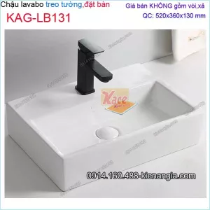Chậu lavabo treo tường và ĐẶT BÀN 52x36cm KAG-LB131