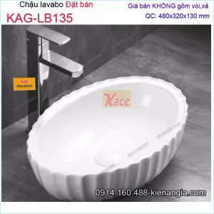 Chậu oval đặt bàn 48x32cm KAG-LB135