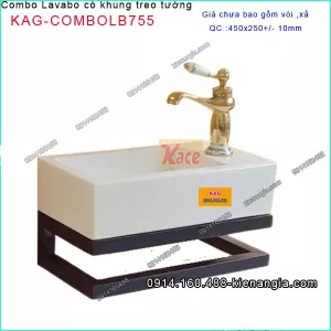 Combo chậu lavabo có khung treo tường nhỏ xinh KAG-COMBOLB755