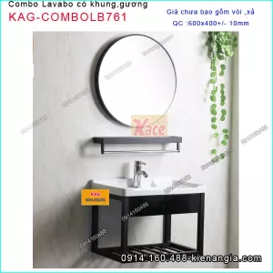 Combo chậu lavabo khung treo và gương nhỏ xinh KAG-COMBOLB761