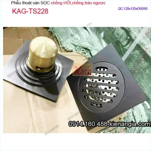 Thoát sàn chống hôi màu ĐEN 120x12 cm D6090-KAG-TS228