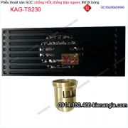 Thoát sàn sọc dài 8x20cm ống D49/60 màu đen KAG-TS230