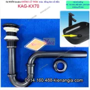 Xả Nhấn đầu đá màu đen  lavabo KHÔNG xả tràn KAG-KX70