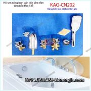 Vòi sen tắm nóng lạnh gắn bồn tắm nằm tay núm vặn KAG-CN202