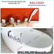 Vòi sen tắm nóng lạnh gắn bồn tắm nằm tay  trống KAG-CN201