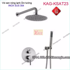 Sen tắm Tròn ÂM tường nóng lạnh INOX SUS304 KAG-KSAT23