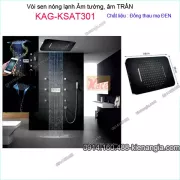 Sen tắm thông minh âm tường, âm trần  ĐEN KAG-KSAT301 sen âm 58x38 cm