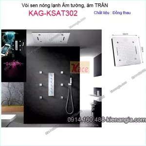 Sen tắm thông minh âm tường, âm trần KAG-KSAT302 sen âm 50x50 cm