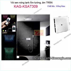 Sen tắm thông minh âm tường, âm trần KAG-KSAT309 sen âm 30x30 cm