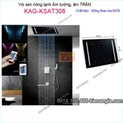 Sen tắm thông minh âm tường, âm trần ĐEN KAG-KSAT308 sen âm 50x36 cm