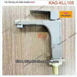 Vòi chậu lavabo lạnh đồng thau chrome bóng KAG-KLL105