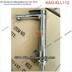 Vòi chậu lavabo lạnh cao 30cm KAG-KLL112