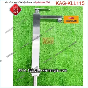 Vòi vuông chậu lavabo lạnh cao 30cm inox sus304 KAG-KLL115