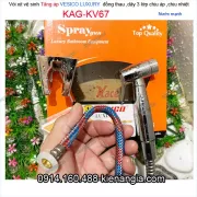 Vòi xịt vệ sinh VESICO LUXURY đồng thau dây chịu áp lực KAG-KV67