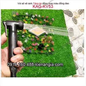Vòi xịt vệ sinh tăng áp màu ĐEN KAG-KV53