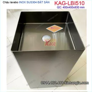 Lavabo TRỤ inox  Xám 40x400x830-KAG-LBI510