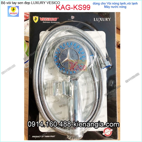 Bộ vòi tay sen tăng áp cao cấpLUXURY Vesico KAG-KS99