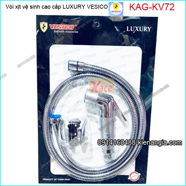 Vòi xịt vệ sinh tăng áp LUXURY VESICO KAG-KV72