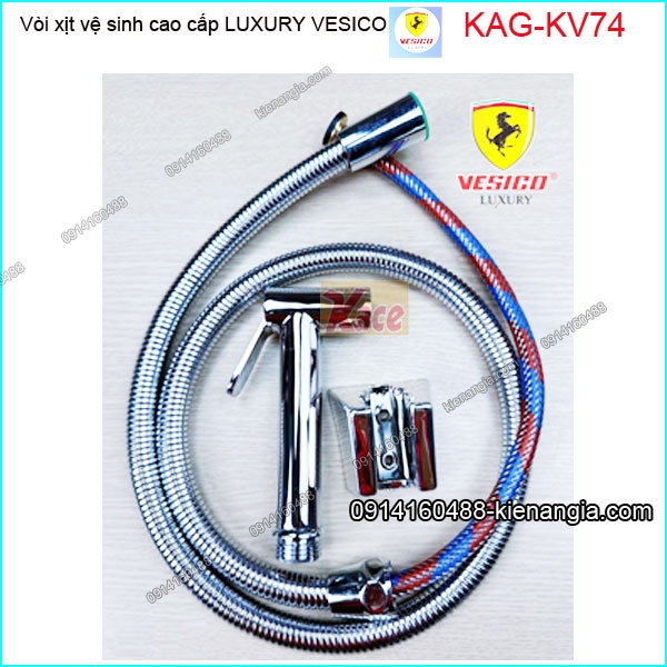 Vòi xịt vệ sinh tăng áp LUXURY VESICO KAG-KV74