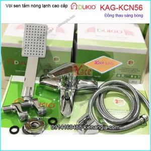 Sen tắm nóng lạnh Dukio đồng thau sáng bóng KAG-KCN56