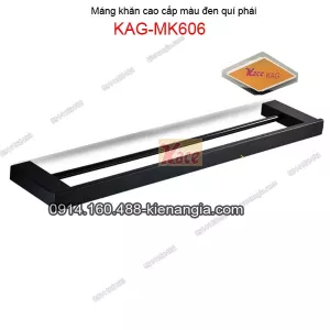 Máng khăn đôi Vuông ĐEN KAG-MK606
