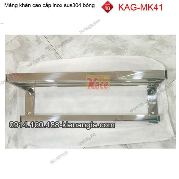 Kệ máng khăn bồn tắm inox sus304 bóng KAG-MK41