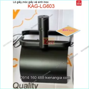 Móc giấy vệ sinh đế đúc đen KAG-LG603