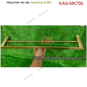 Máng khăn đôi vàng đồng cổ điển KAG-MK700 Hàng cao cấp thiết kế đặc biệt