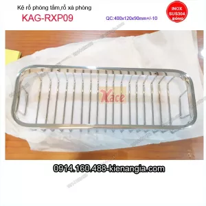 Kệ rổ chữ nhật phòng tắm inox sus304 bóng KAG-RXP09