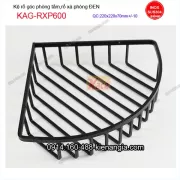 Kệ rố góc phòng tắm ĐEN KAG-RXP600 góc 22x22 cm