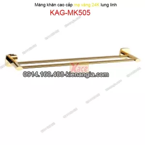 Máng khăn đôi màu vàng 24K KAG-MK505