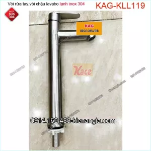 Vòi chậu lavabo inox sus304 cao 30cm đặt bàn KAG-KLL119