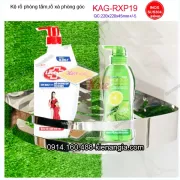 Kệ góc phòng tắm inox sus304 bóng 220x220x45 mm KAG-RXP19