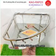 Kệ góc phòng tắm inox sus304 bóng  200x200x85 mm KAG-RXP23