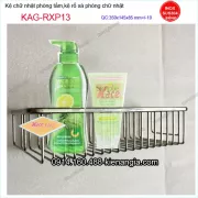 Kệ chữ nhật phòng tắm inox sus304 bóng  350x145x85 mm KAG-RXP13