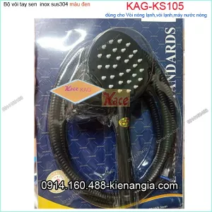 Vòi tay sen inox sus304 nano ĐEN KAG-KS105