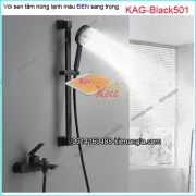 Sen tắm nóng lạnh ĐEN có thanh trượt KAG-Black501 khách sạn cao cấp sử dụng