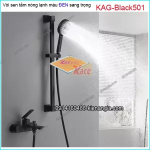 Sen tắm nóng lạnh ĐEN có thanh trượt KAG-Black501 khách sạn cao cấp sử dụng