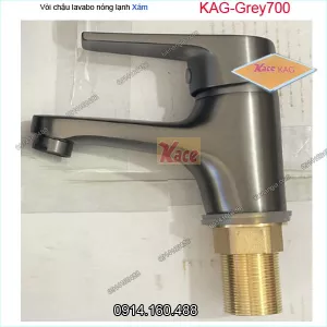 Vòi chậu lavabo nóng lạnh màu XÁM KAG-Grey700