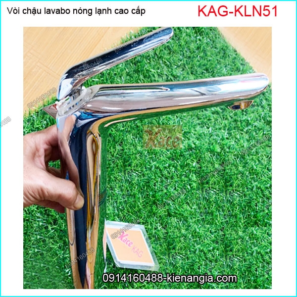 Vòi chậu lavabo cao 30cm sáng bóng KAG-KLN51
