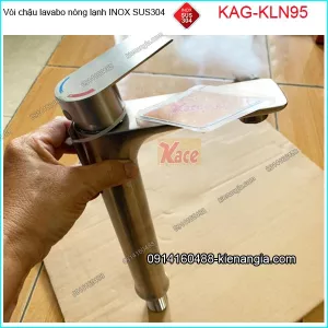 Vòi chậu lavabo nóng lạnh 30cm inox sus304 KAG-KLN95