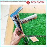 Vòi chậu lavabo nóng lạnh 30cm inox sus304 Bóng KAG-KLN99