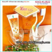 Kệ ly đôi phòng tắm thủy tinh 170x110x10mm KAG-KLB22