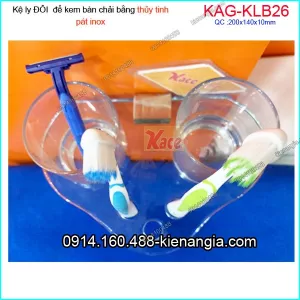 Kệ ly đôi phòng tắm bằng kiếng,thuỷ tinh KAG-KLB26